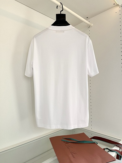 Мужская белая футболка Loro Piana premium   
