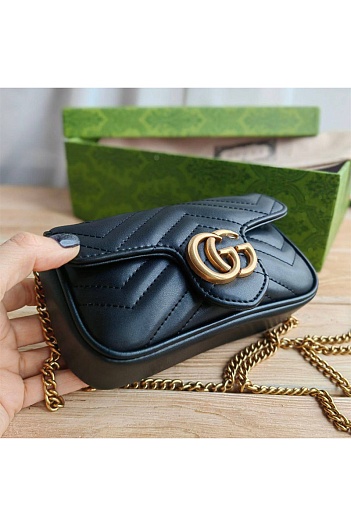 Кожаная сумка Gucci GG Marmont Small 18x10.5 см   