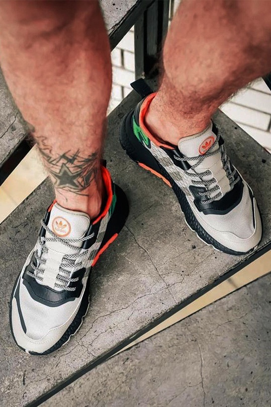 Кроссовки Adidas Nite Jogger - Sesame / Bright Green