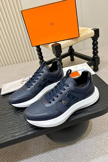Мужские кожаные кроссовки Hermes   