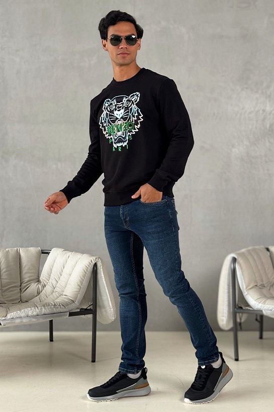 Свитшот чёрного цвета Kenzo Gradient Tiger