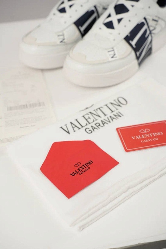 Кожаные кроссовки Valentino VL7N low-top - White / Navy