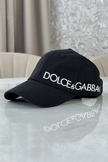 Чёрная бейсболка Dolce & Gabbana embroidered-logo   
