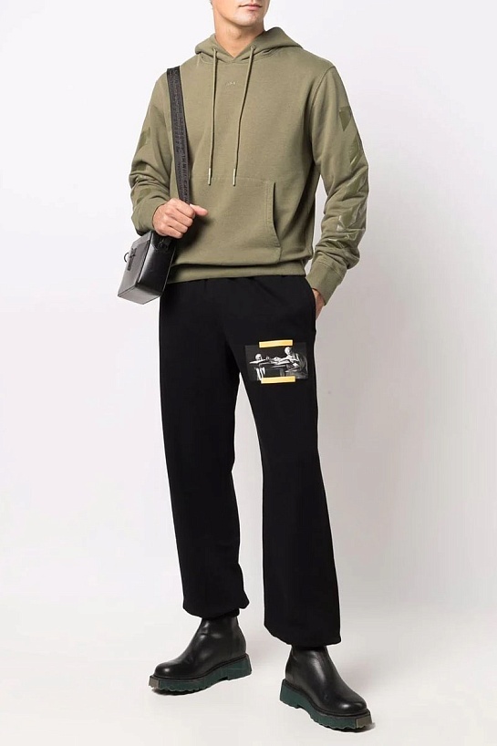 Мужские чёрные штаны Off-White Caravaggio Diag