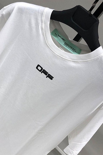Белая оверсайз футболка Off-White "Cabin Baggage"   
