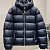 Мужской пуховик Prada logo-plaque - Navy