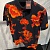 Мужское поло Etro "Floral" - Black / Orange