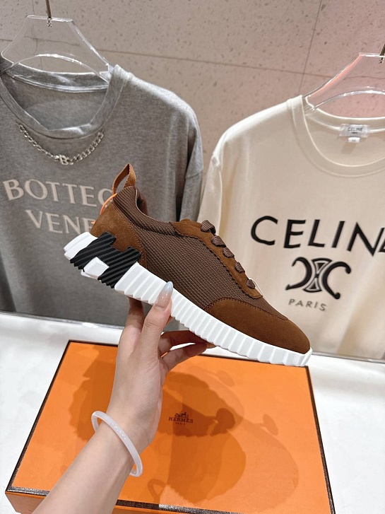 Женские кроссовки Hermes Bouncing  premium - Brown