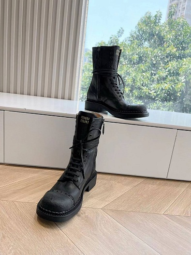 Женские ботинки MIU MIU Premium - Black   