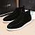 Замшевые лоферы с мехом Hugo Boss high-top - Black