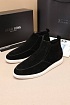 Замшевые лоферы с мехом Hugo Boss high-top - Black