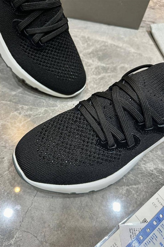 Текстильные кроссовки Brunello Cucinelli чёрного цвета