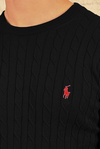 Мужской джемпер Polo Ralph Lauren cable-knit - Black   