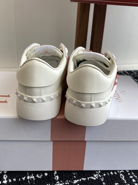 Женские кожаные кроссовки Valentino Premium - Pink