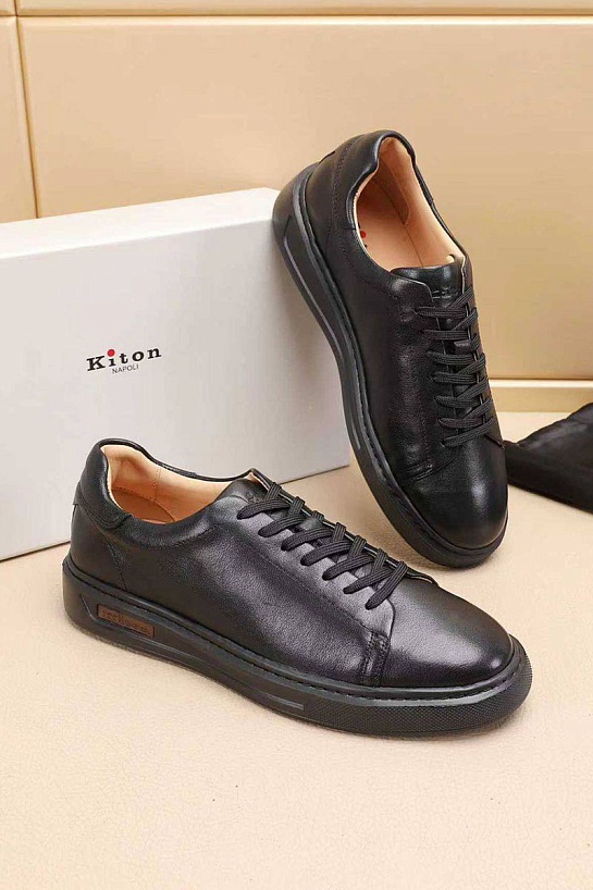 Мужские кожаные кроссовки Kiton
