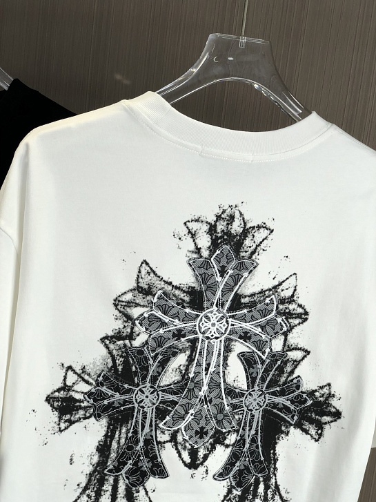 Белая оверсайз футболка Chrome Hearts Premium