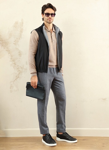 Мужские серые брюки Kiton premium   