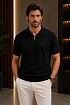 Мужское поло Stefano Ricci Eagle zip-neck - Black