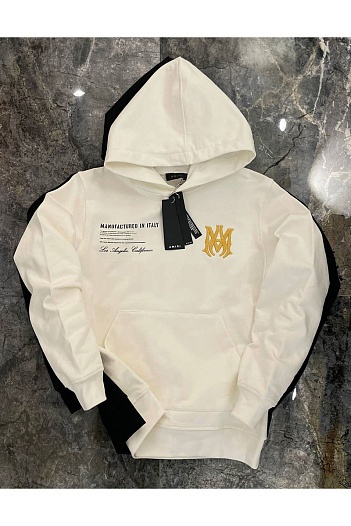 Худи белого цвета Amiri Military Specs Stencil   