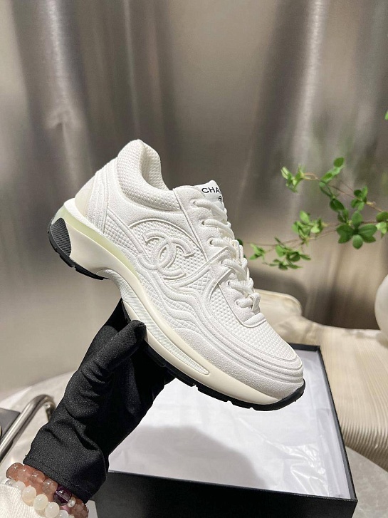 Женские кроссовки Chanel Premium - White