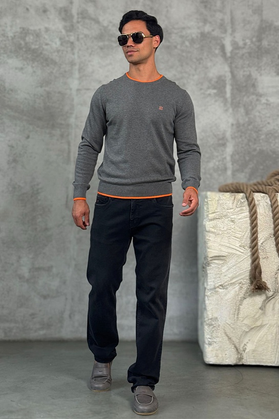 Мужской джемпер Hermes серого цвета