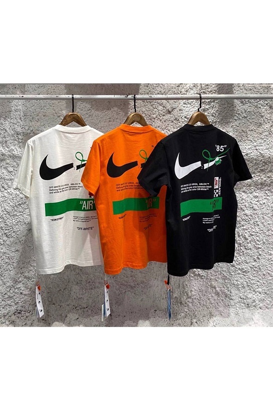 Белая оверсайз футболка Off-White x Nike Air