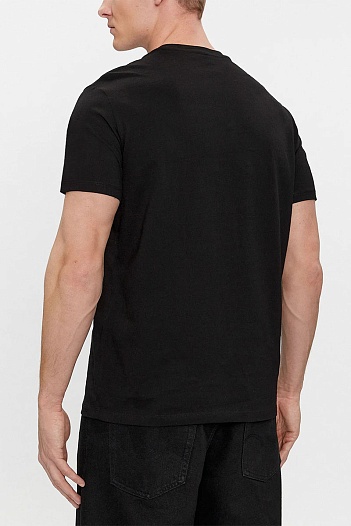 Мужская чёрная футболка Armani Exchange   