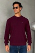 Мужской джемпер бордового цвета Hugo Boss logo-embroidered