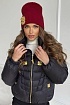 Женская шапка со съемной брошью Schiaparelli Premium - Red