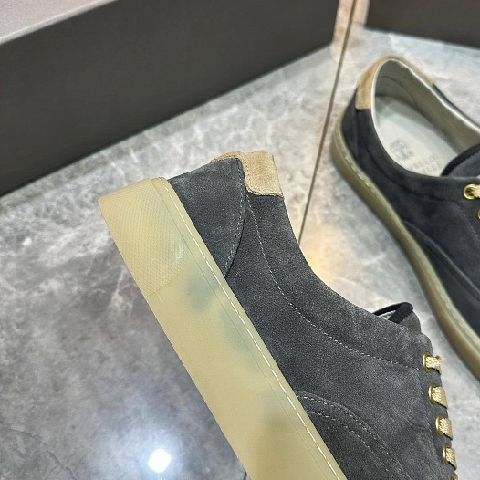 Замшевые кеды Brunello Cucinelli Sail low-top - Grey   