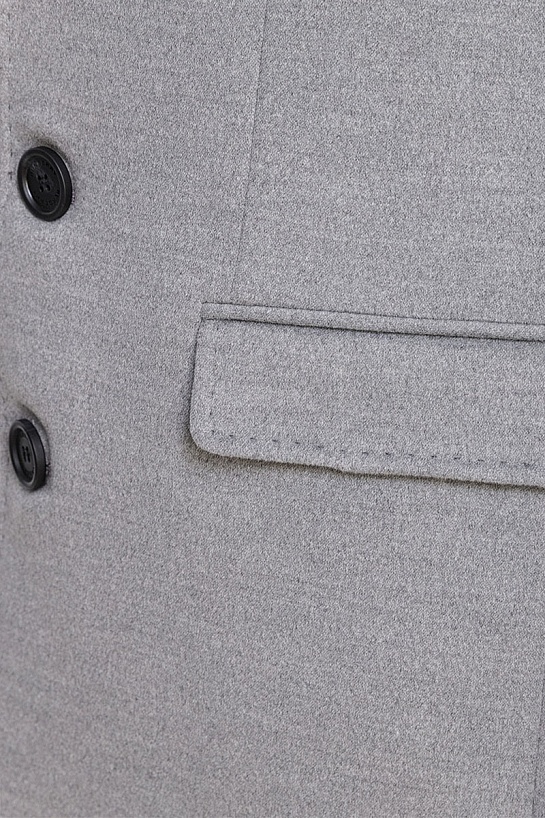 Серое мужское пальто Burberry logo label