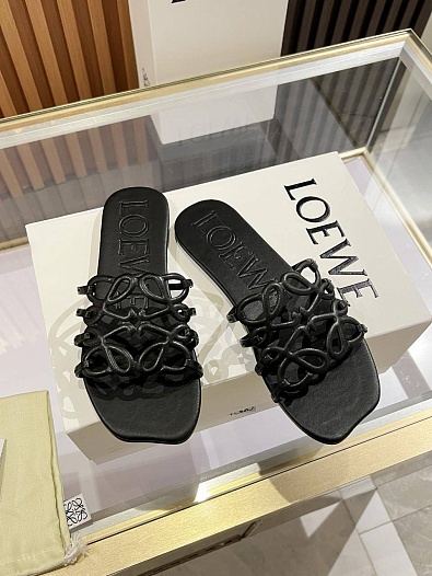 Женские шлёпанцы Loewe Premium - Black   