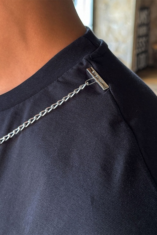 Чёрная оверсайз футболка Givenchy Chain