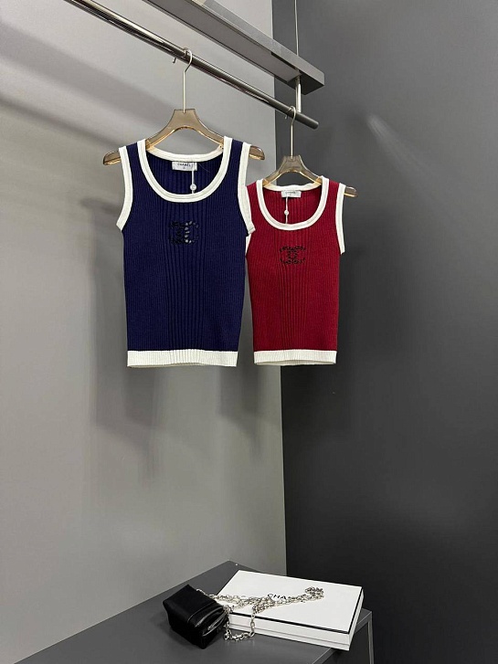 Женская майка Chanel premium - Navy