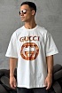 Оверсайз футболка Gucci белого цвета