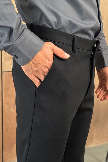 Утеплённые брюки Zegna чёрного цвета   