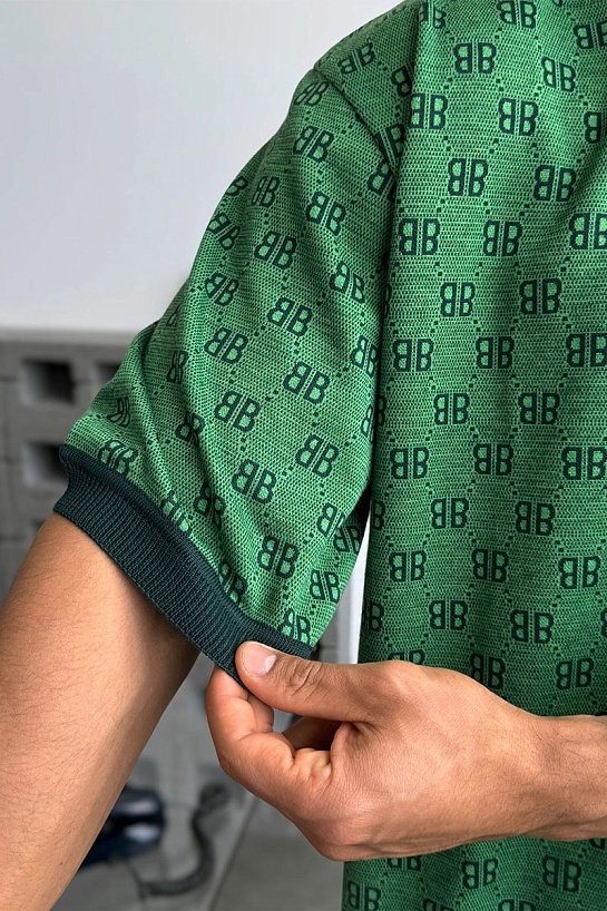 Зелёная оверсайз футболка Balenciaga