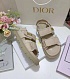 Женские сандалии Dior Dioract бежевого цвета