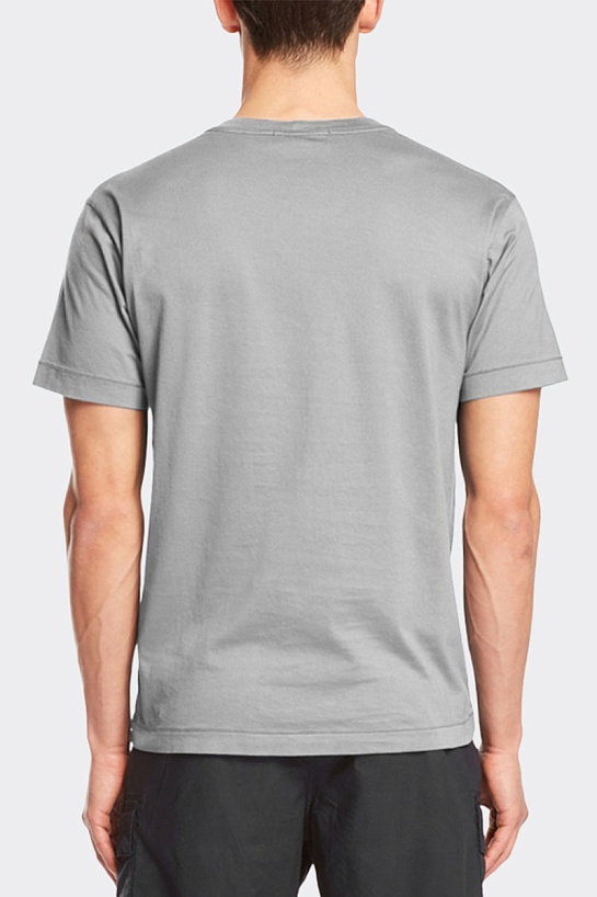 Футболка серого цвета Stone Island compass-patch