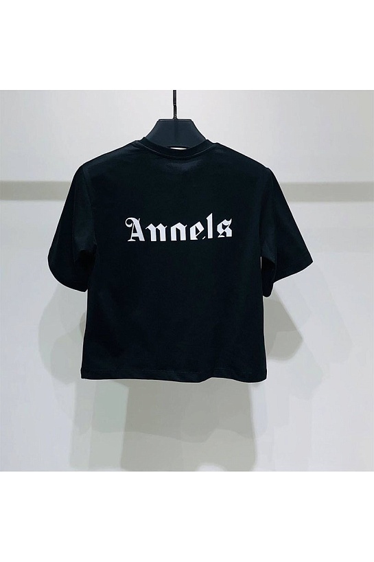 Женская оверсайз футболка Moncler 8 Palm Angels - Black
