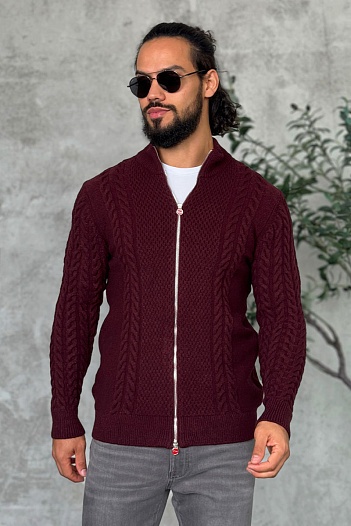 Мужской свитер бордового цвета Kiton   
