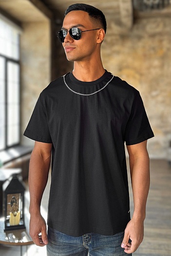 Чёрная оверсайз футболка Givenchy Chain   