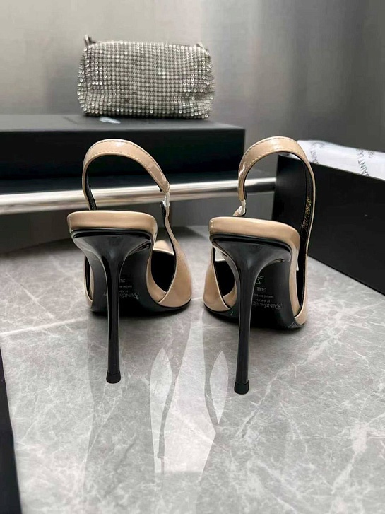 Женские кожаные туфли на каблуке Yves Saint Laurent premium