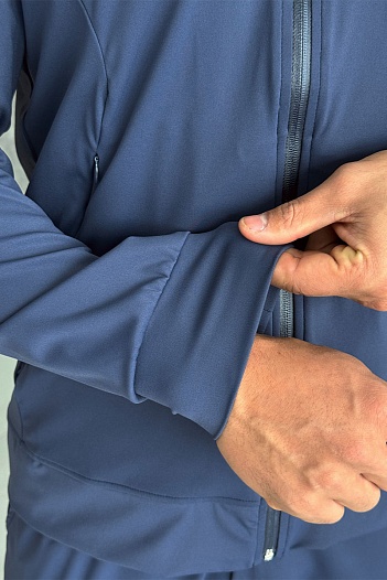 Кофта на молнии Hugo Boss синего цвета   