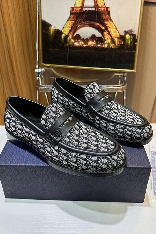 Мужские лоферы Dior Granville Oblique Jacquard