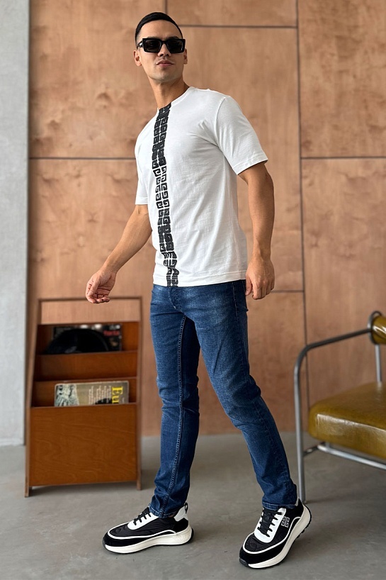 Мужская футболка Givenchy 4G-trim - White