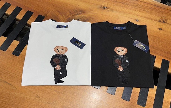 Мужская чёрная футболка Polo Ralph Lauren "Bear"