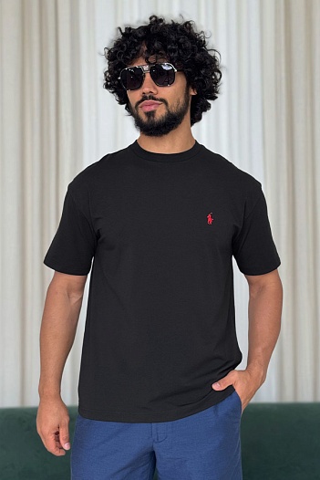 Мужская чёрная футболка Polo Ralph Lauren   