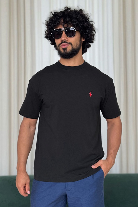 Мужская чёрная футболка Polo Ralph Lauren