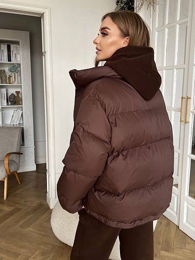 Женский костюм тройка на флисе Loewe Premium - Chocolate   